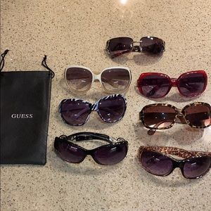 7 pair of sunglasses